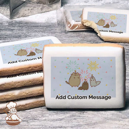 Pusheen Squad Goals Custom Message Cookies (Rectangle)