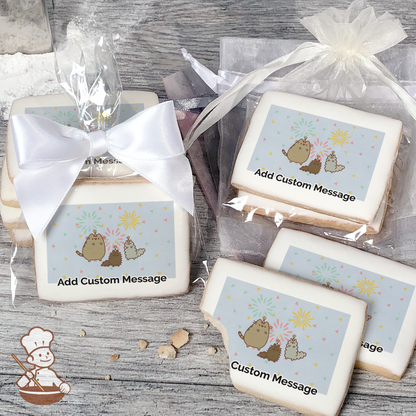 Pusheen Squad Goals Custom Message Cookies (Rectangle)