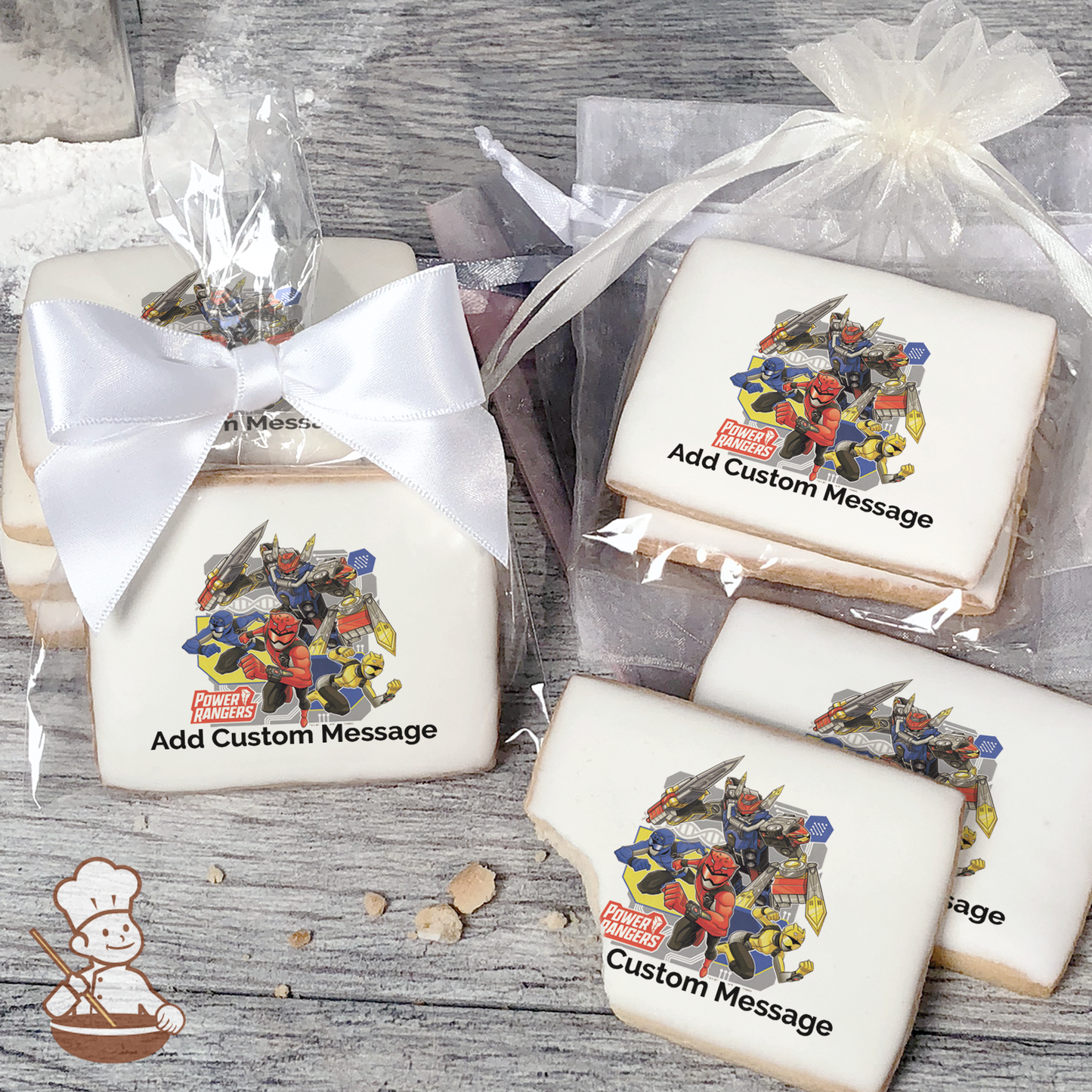 Power Rangers Beast Morphers Custom Message Cookies (Rectangle)