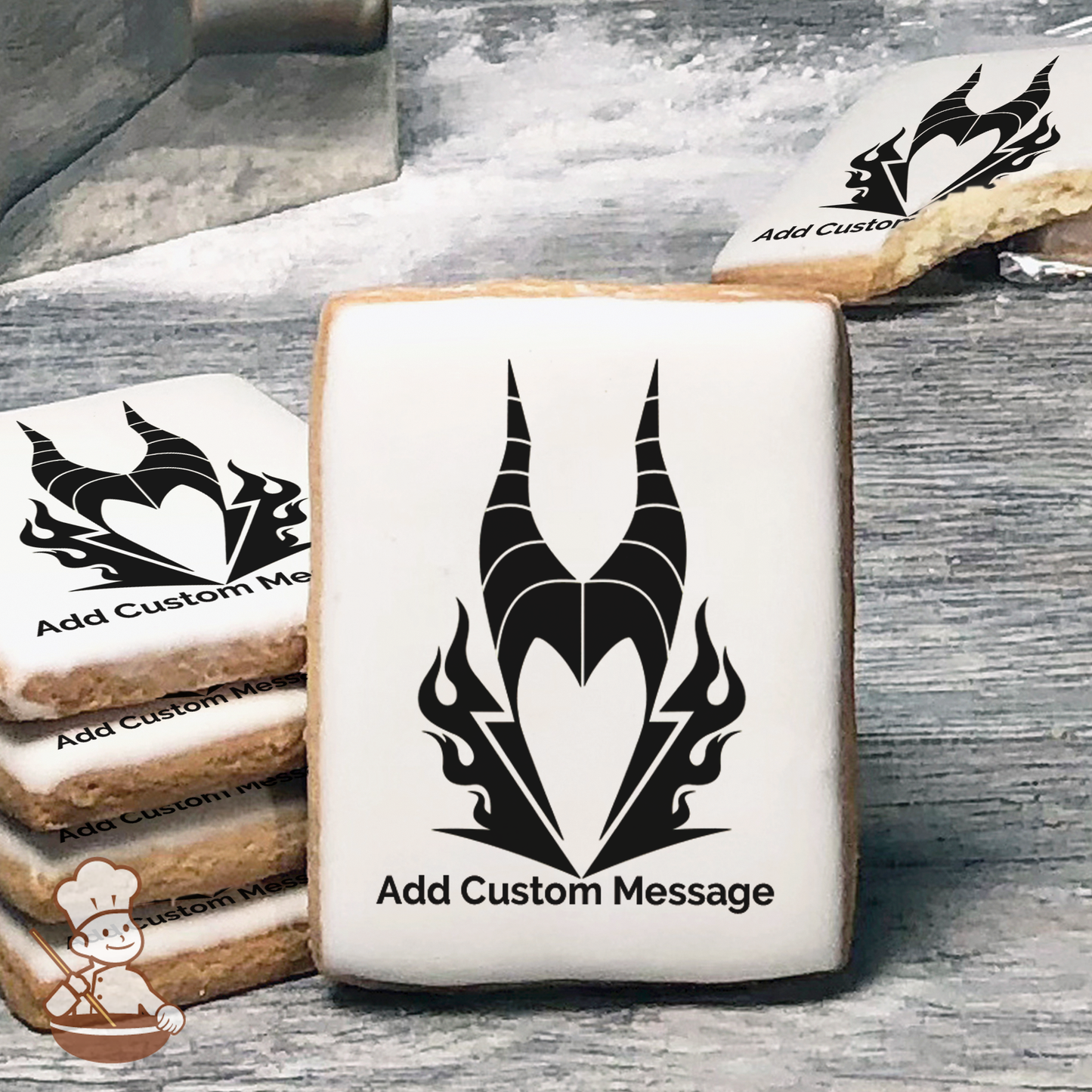 Disney Villains Maleficent Custom Message Cookies (Rectangle)