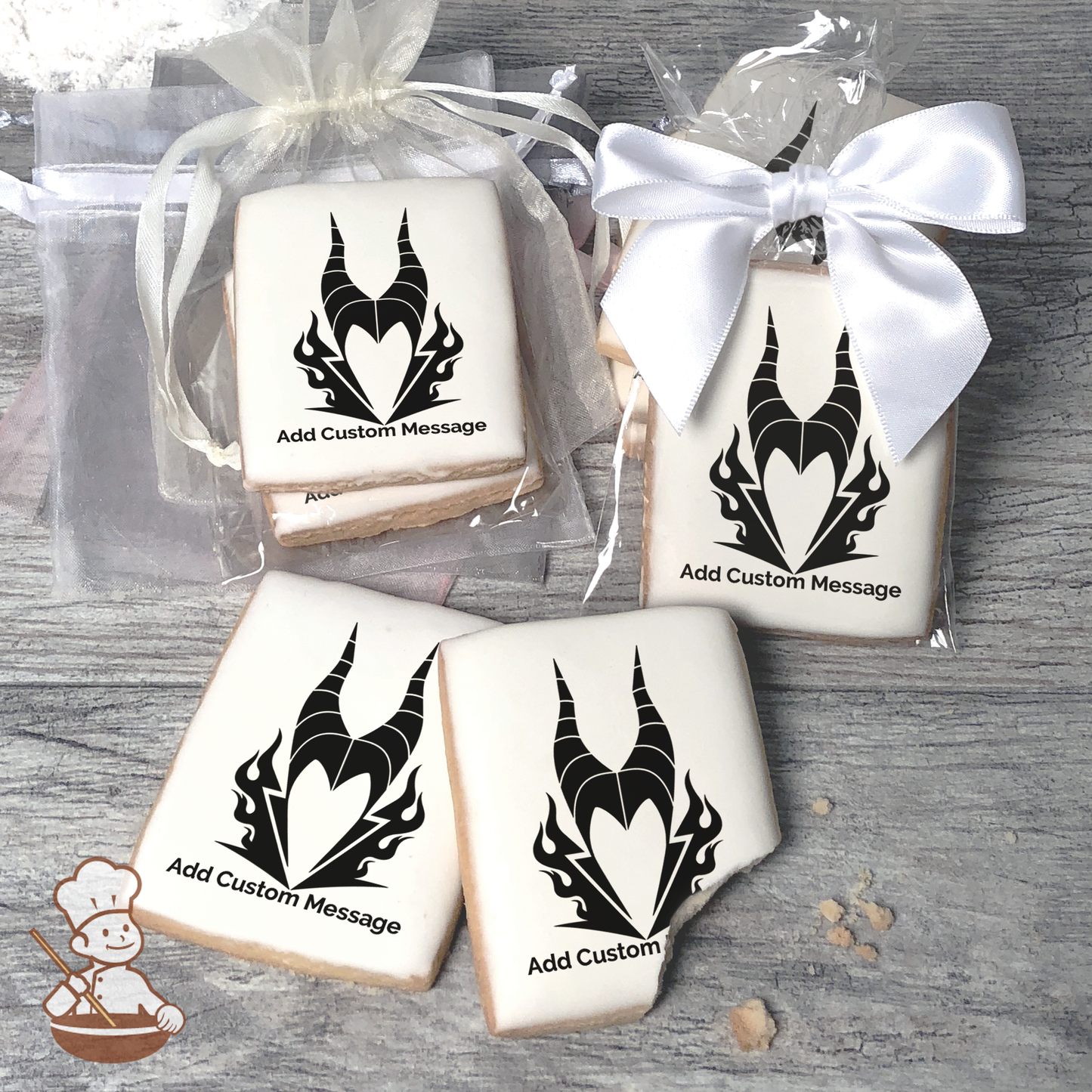 Disney Villains Maleficent Custom Message Cookies (Rectangle)