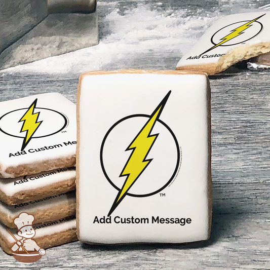 Justice League Flash Custom Message Cookies (Rectangle)