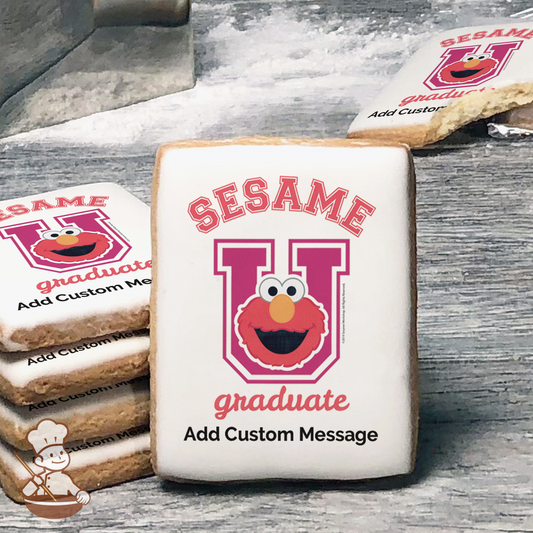 Sesame Street Sesame Graduate Custom Message Cookies (Rectangle)