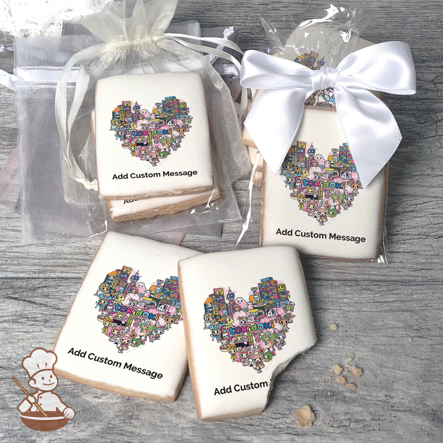 Tokidoki Heart Custom Message Cookies (Rectangle)
