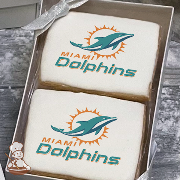 NFl Miami Dolphins Cookie Gift Box (Rectangle)