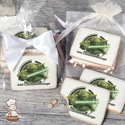 Star Wars Yoda Custom Message Cookies (Rectangle)