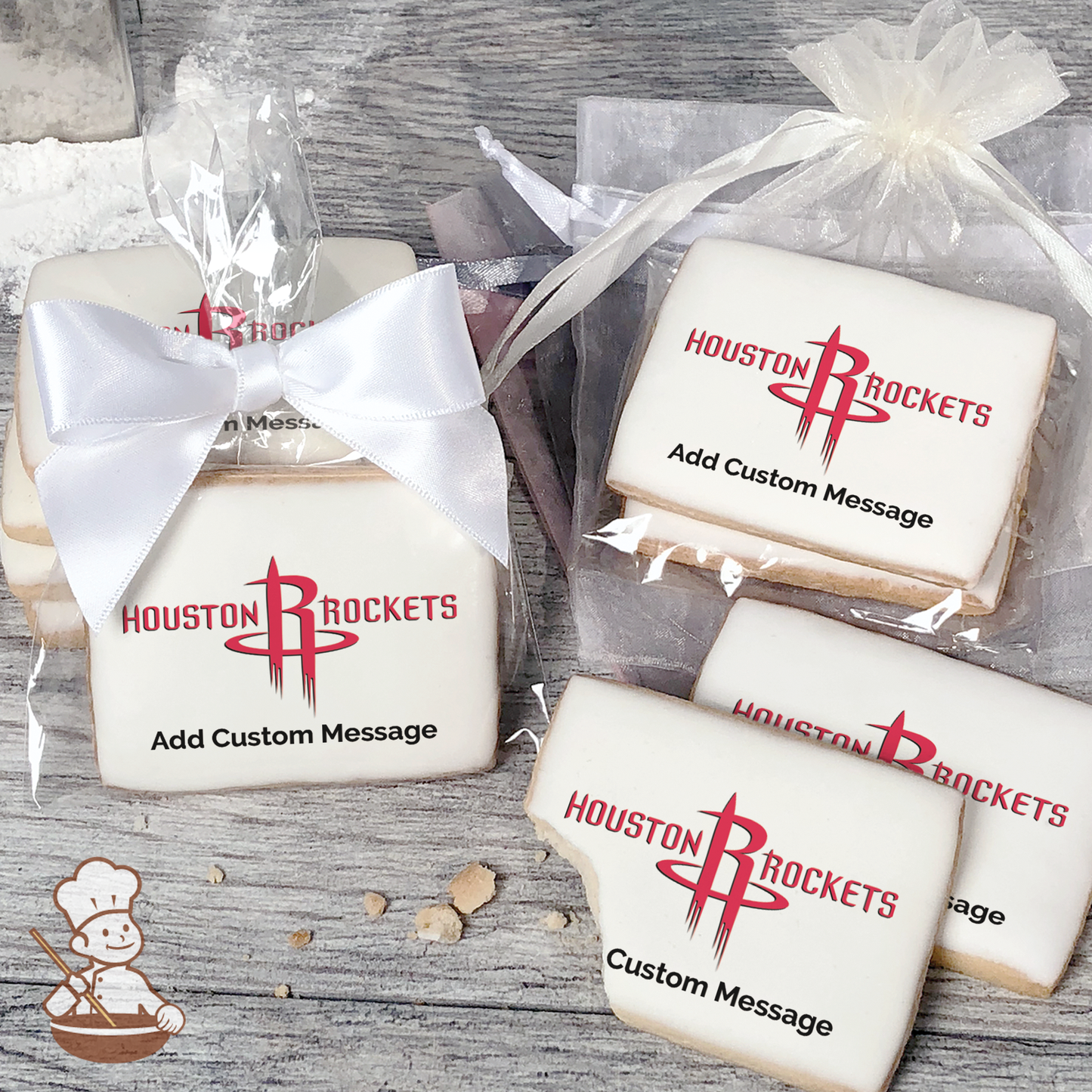 NBA Houston Rockets Custom Message Cookies (Rectangle)