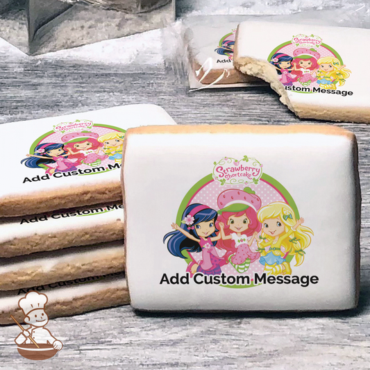 Strawberry Shortcake Jump For Joy Custom Message Cookies (Rectangle)