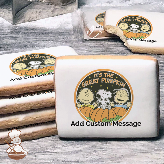 Peanuts The Great Pumpkin Custom Message Cookies (Rectangle)