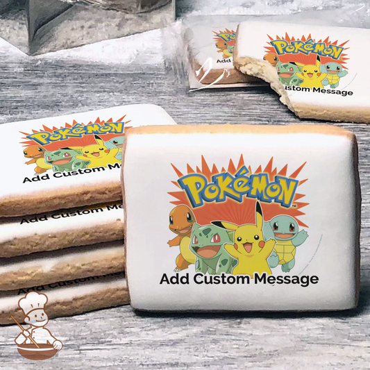 Pokemon Party Custom Message Cookies (Rectangle)