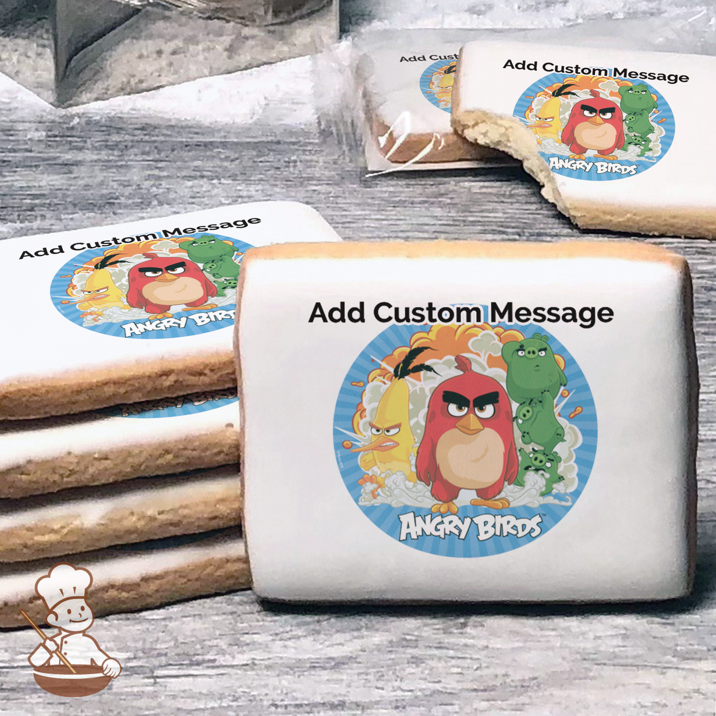 The Angry Birds Movie Custom Message Cookies (Rectangle)