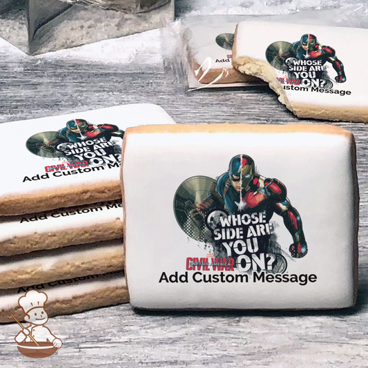 Marvels Captain America Civil War Whose Side Custom Message Cookies (Rectangle)