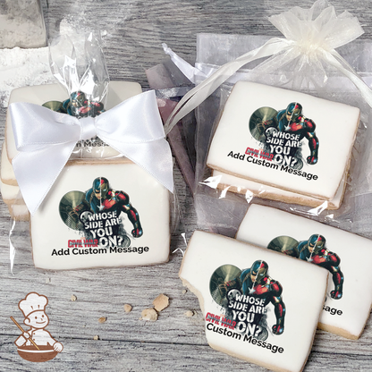 Marvels Captain America Civil War Whose Side Custom Message Cookies (Rectangle)