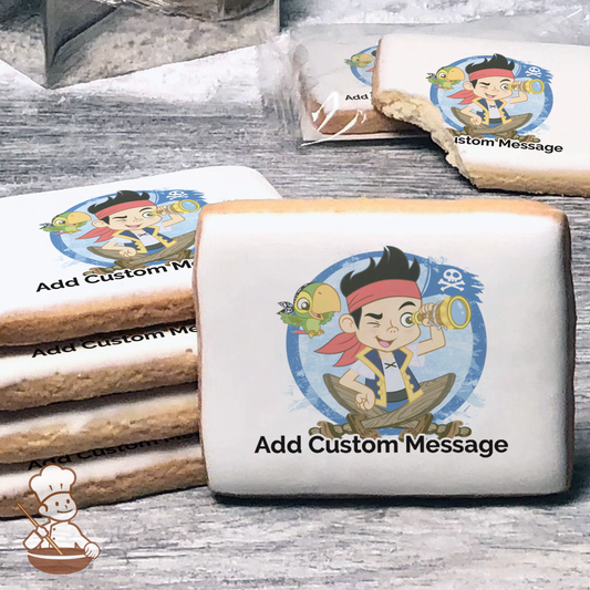 Jake and the Neverland Pirates Custom Message Cookies (Rectangle)