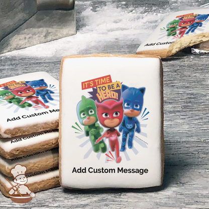 PJ Masks Its Time to be a Hero Custom Message Cookies (Rectangle)