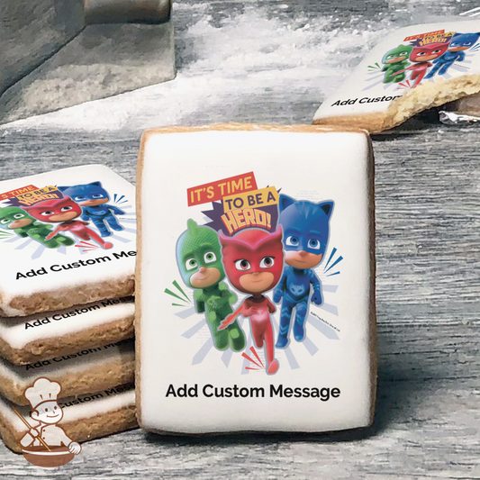 PJ Masks Its Time to be a Hero Custom Message Cookies (Rectangle)