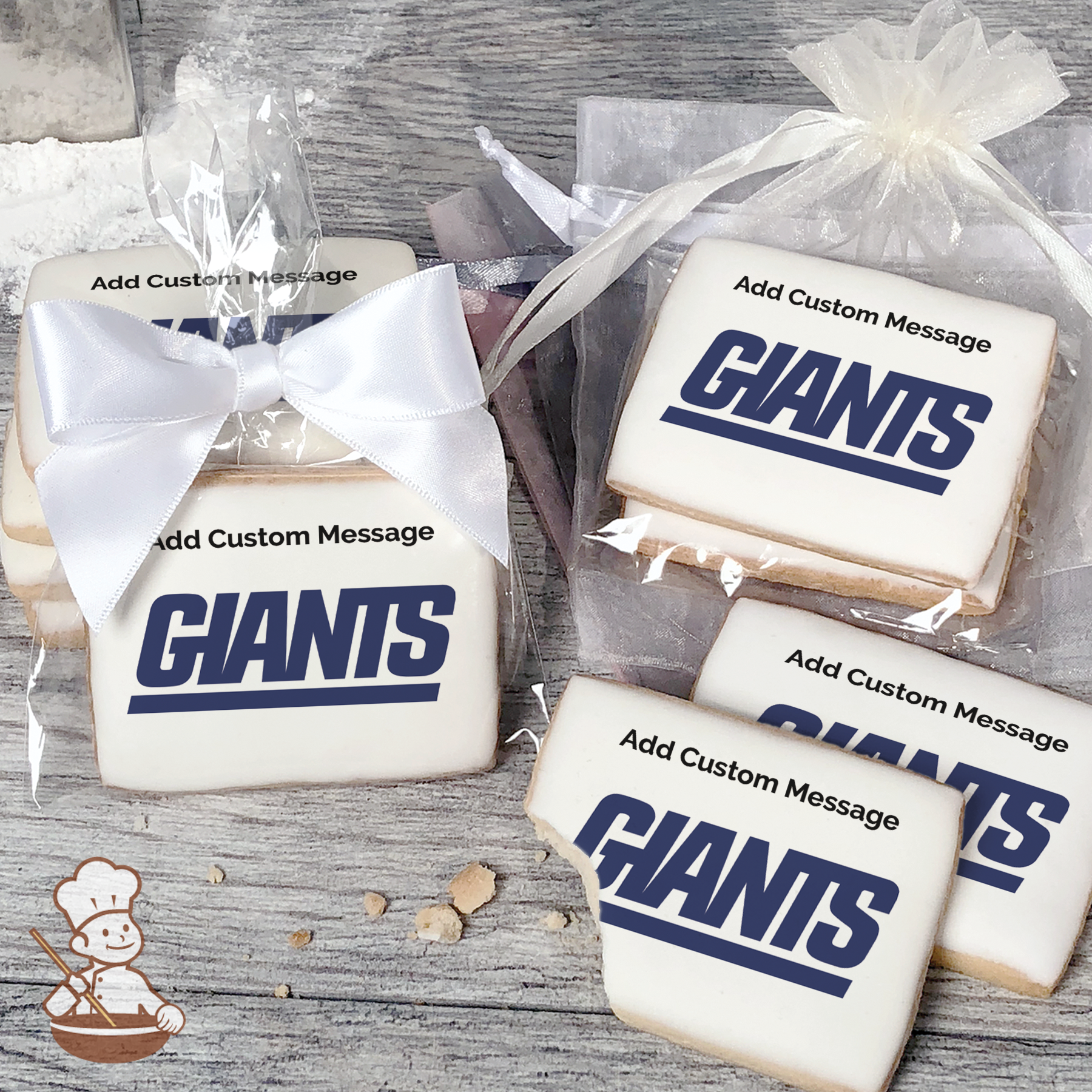 NFL NEW York GIANTS Football Cupcake Topper Rings for 