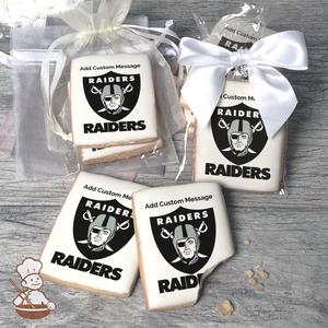 Oakland Raiders Shield Logo Cookie Favors, Sugar Envy