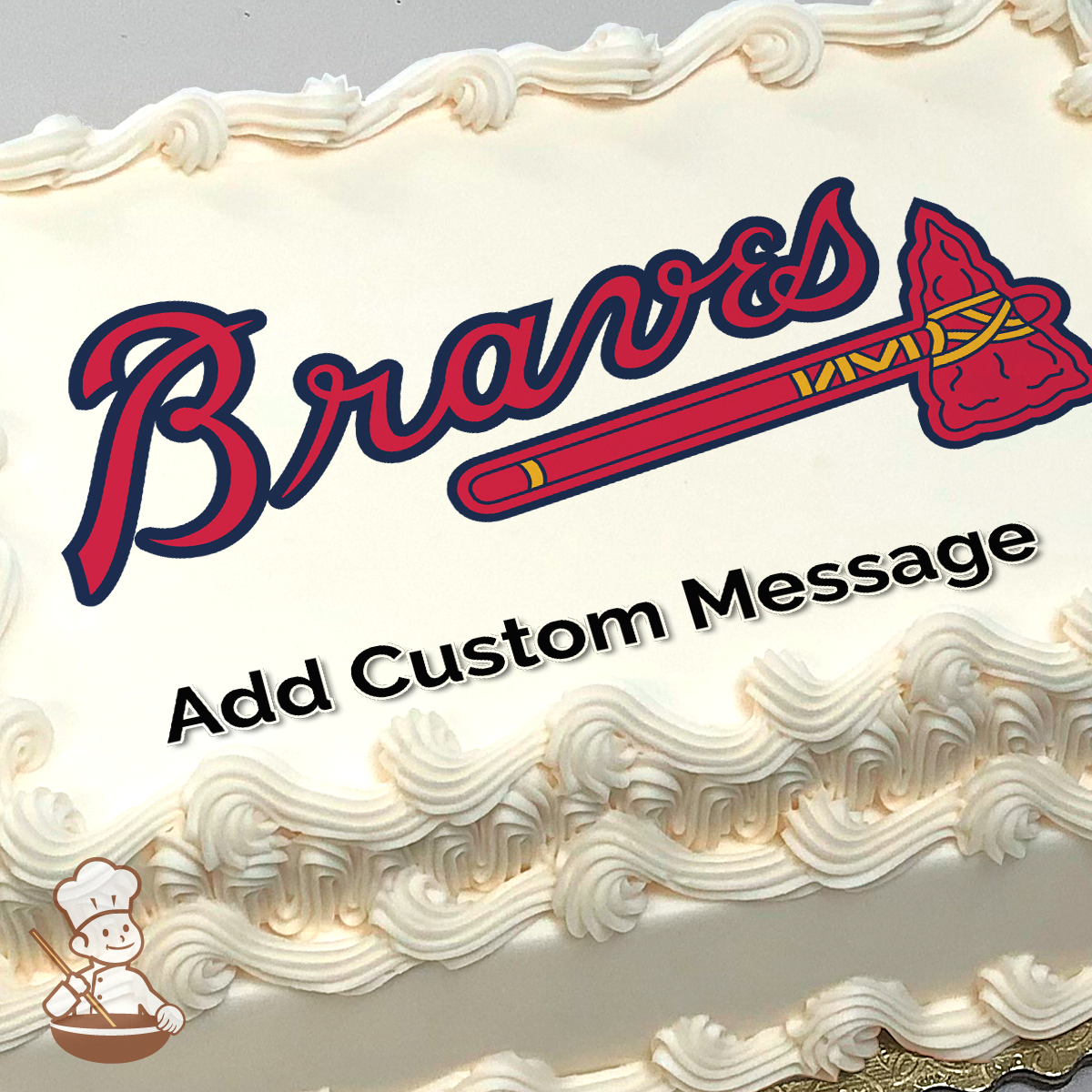Atlanta Braves Logo Major League Baseball MLB Edible Cake Topper