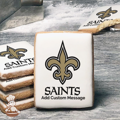 NFL New Orleans Saints Custom Message Cookies (Rectangle)