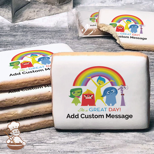 Inside Out Its a Great Day Custom Message Cookies (Rectangle)