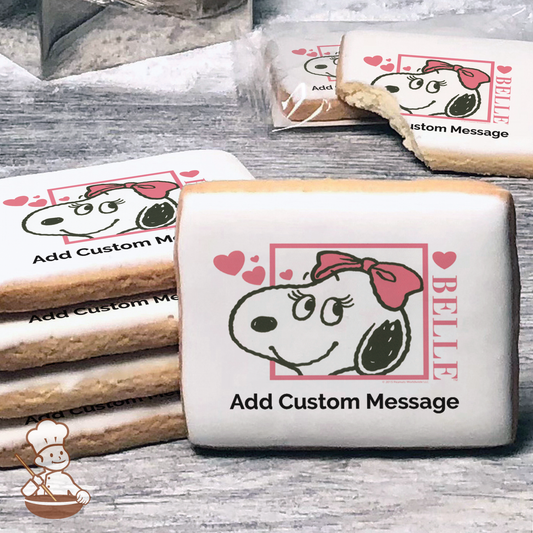 Peanuts Belle Custom Message Cookies (Rectangle)