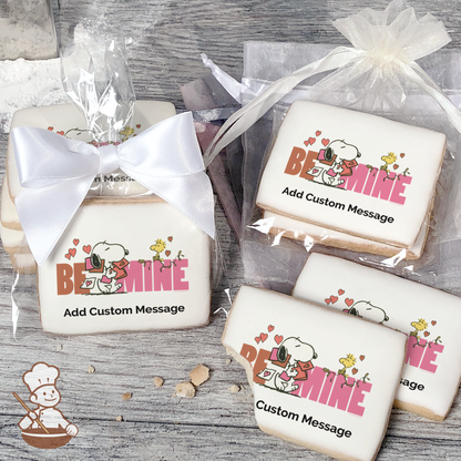 Peanuts Be Mine Custom Message Cookies (Rectangle)