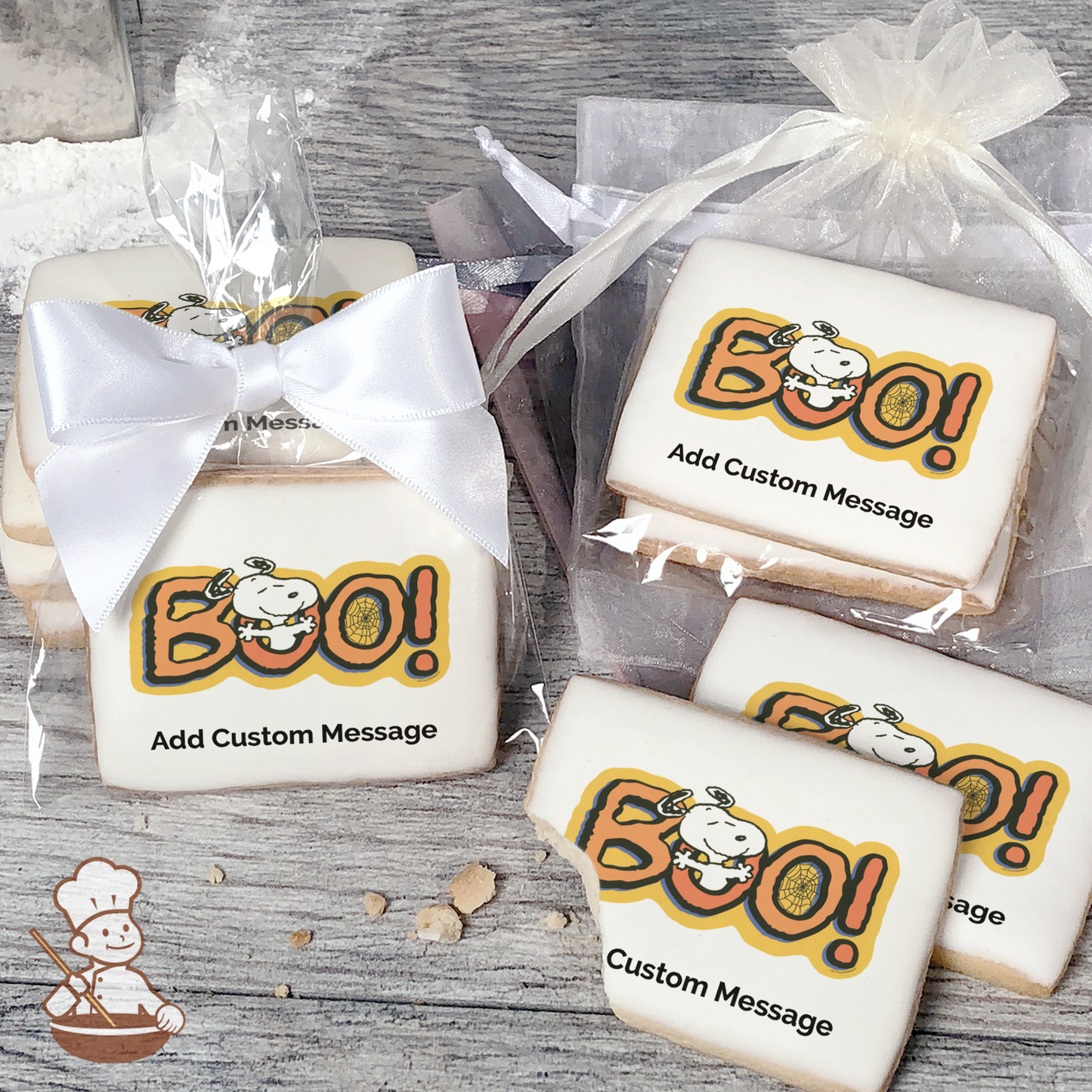 Peanuts Boo Custom Message Cookies (Rectangle)