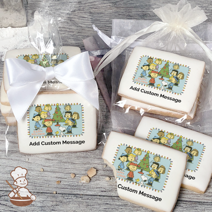 Peanuts Peanuts Gang Christmas Custom Message Cookies (Rectangle)