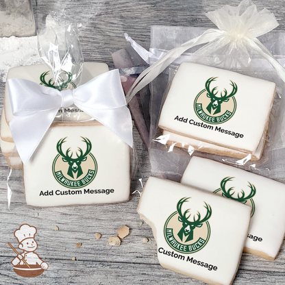 NBA Milwaukee Bucks Custom Message Cookies (Rectangle)