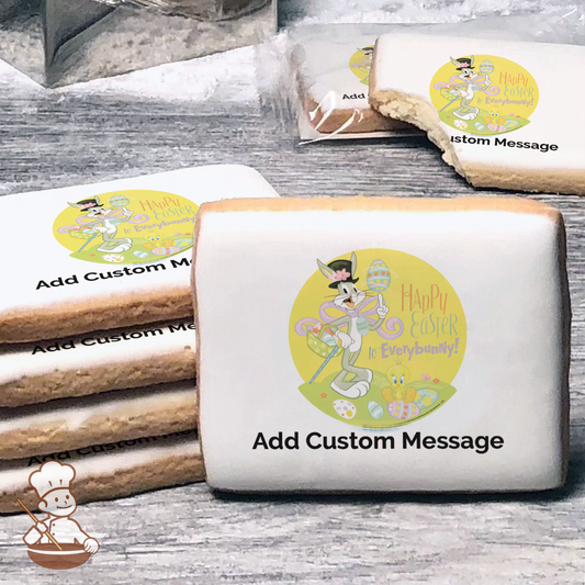 Looney Tunes Happy Easter Everybunny Custom Message Cookies (Rectangle)