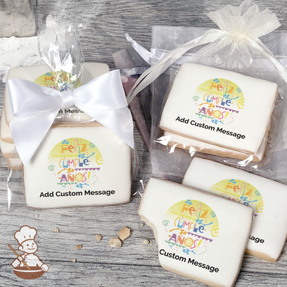 Feliz Cumpleanos Custom Message Cookies (Rectangle)