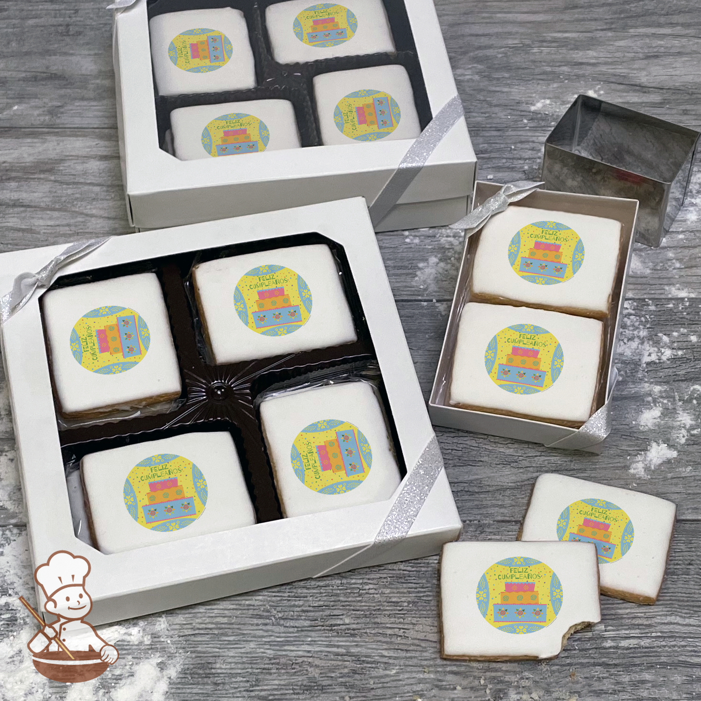 Cumpleanos 3 Layer Cookie Gift Box (Rectangle)