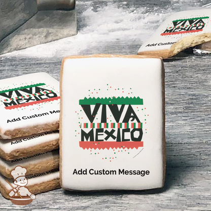 Viva Mexico Custom Message Cookies (Rectangle)