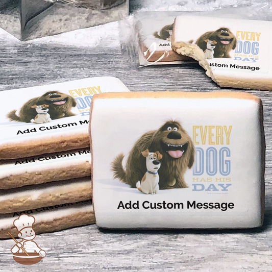 Secret Life of Pets Max and Duke Custom Message Cookies (Rectangle)