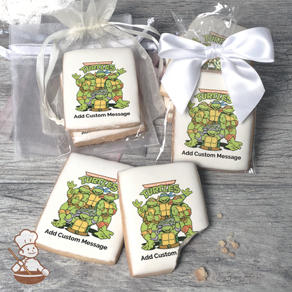 Ninja Turtles Out of the Sewer Custom Message Cookies (Rectangle)