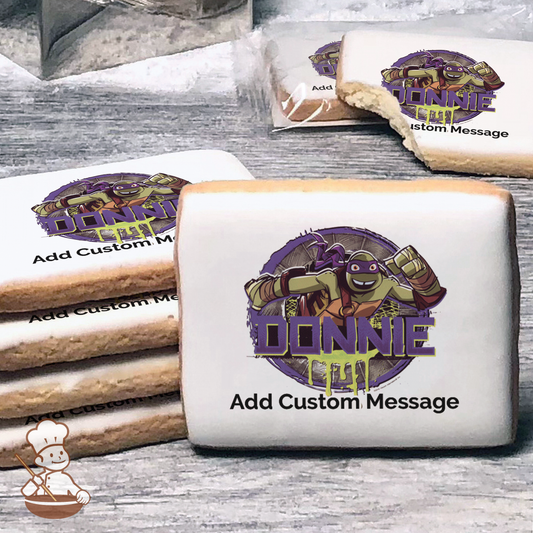 Ninja Turtles Donatello Custom Message Cookies (Rectangle)