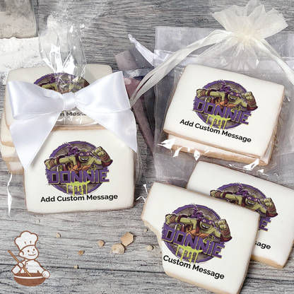 Ninja Turtles Donatello Custom Message Cookies (Rectangle)