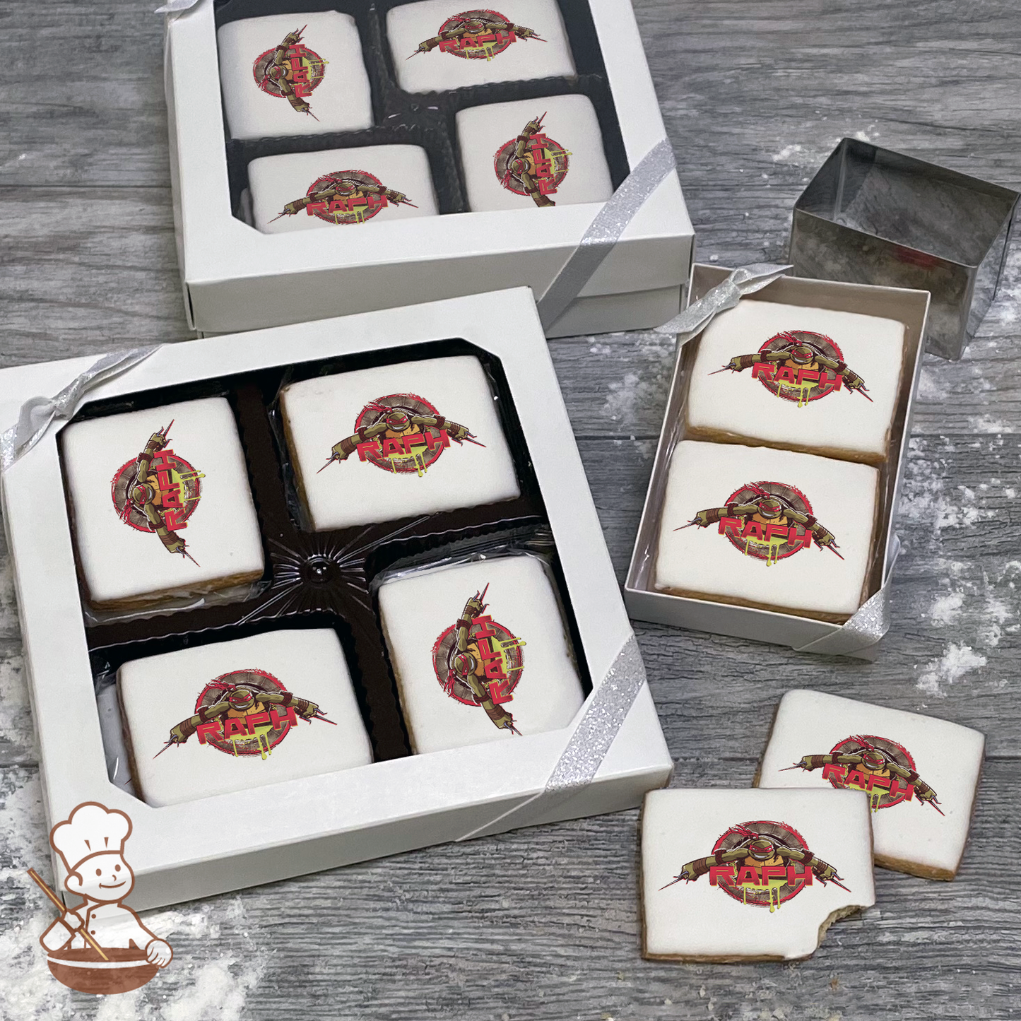 Ninja Turtles Raphael Cookie Gift Box (Rectangle)