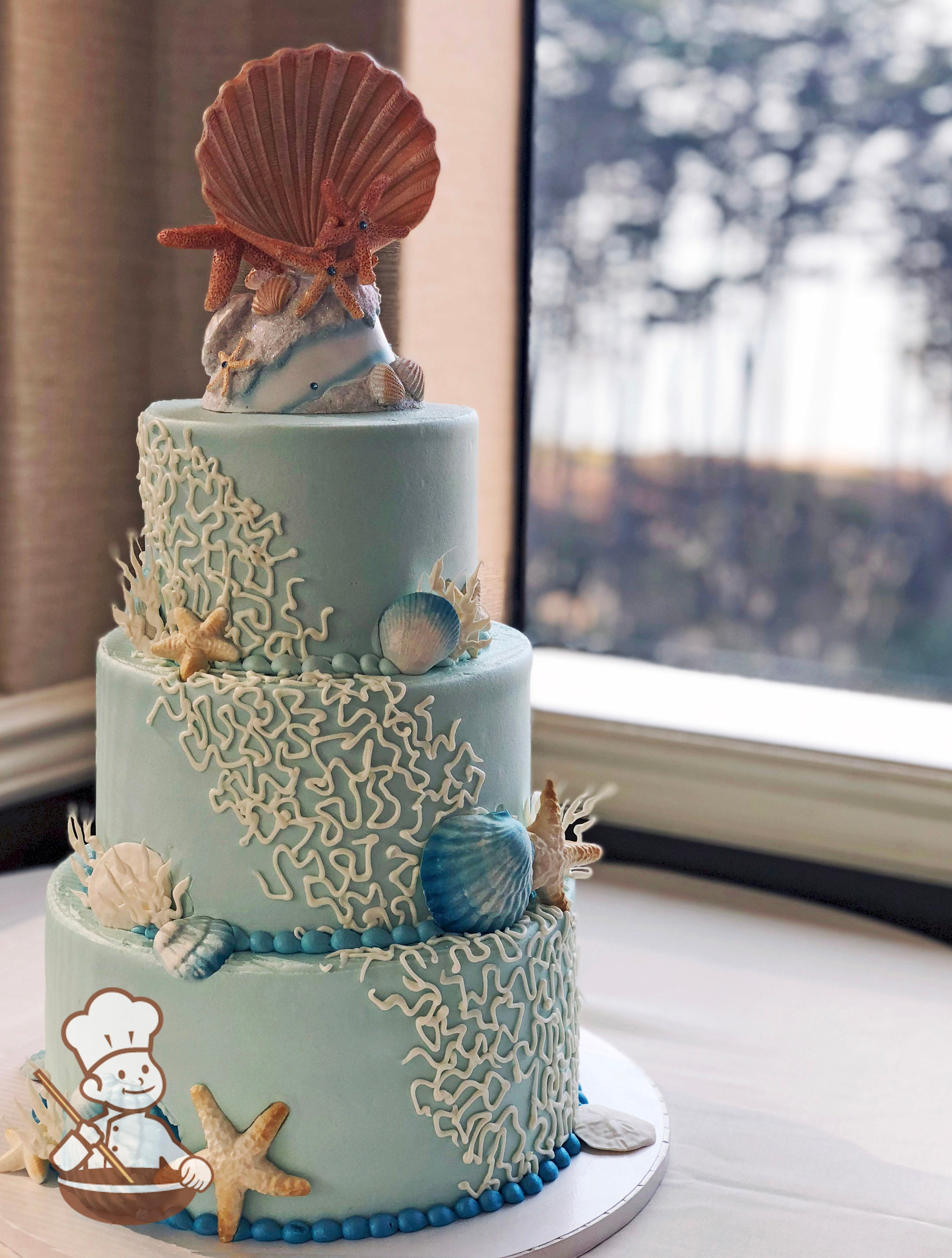 Cascading Coral Reef Round Cake | Freedom Bakery