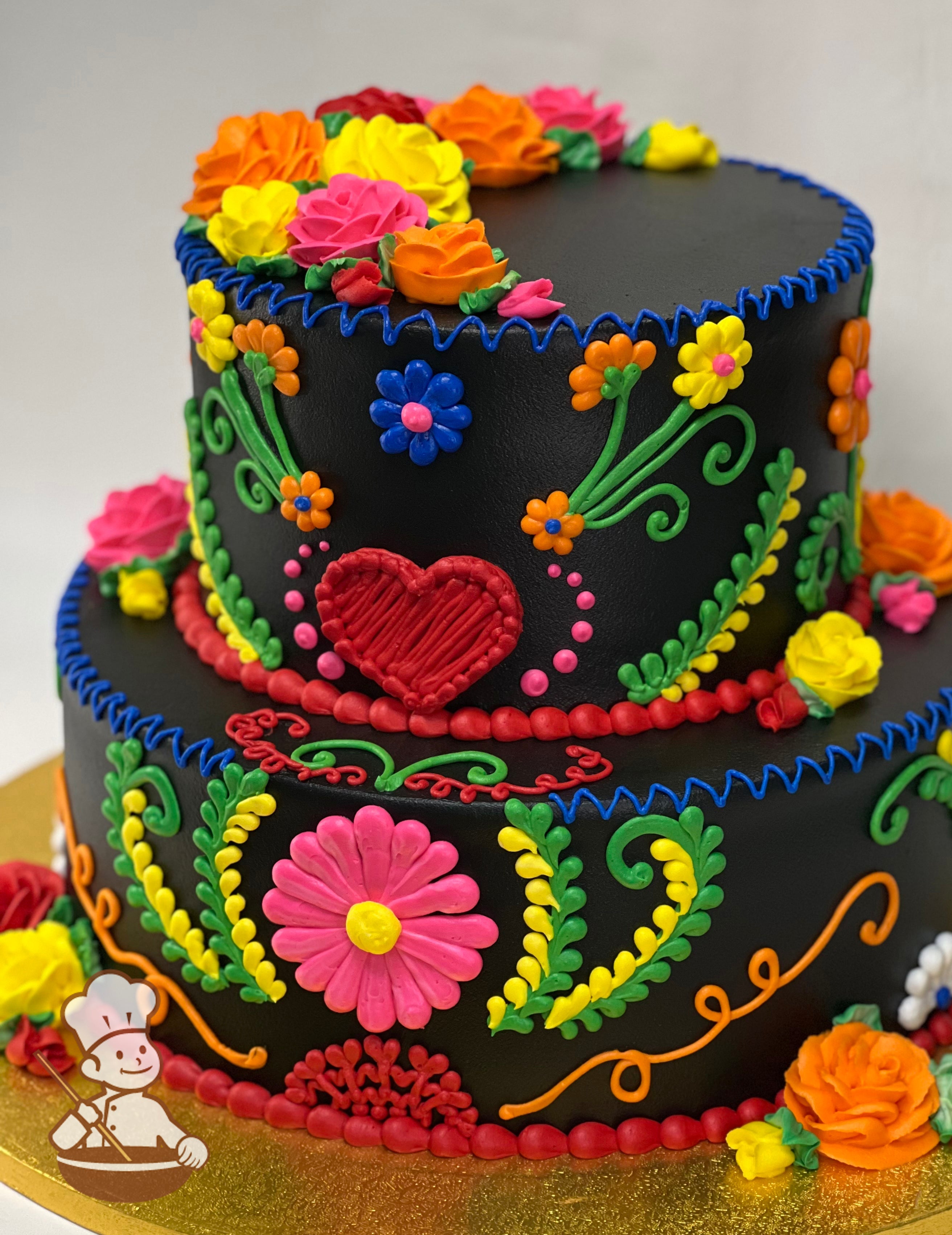 The Maria | Mexican Patterns | Fiesta Cake – Rolling In Dough Bakery