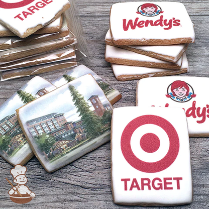 Rectangle Custom Logo Cookies